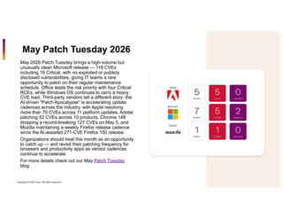 May 2026 Patch Tuesday hosted by Chris Goettl and Todd Schell | PDF