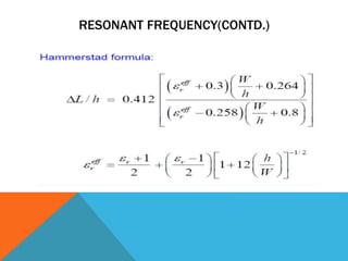 RESONANT FREQUENCY(CONTD.)
 