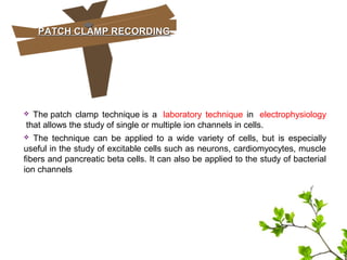 Patch clamp recording | PPT