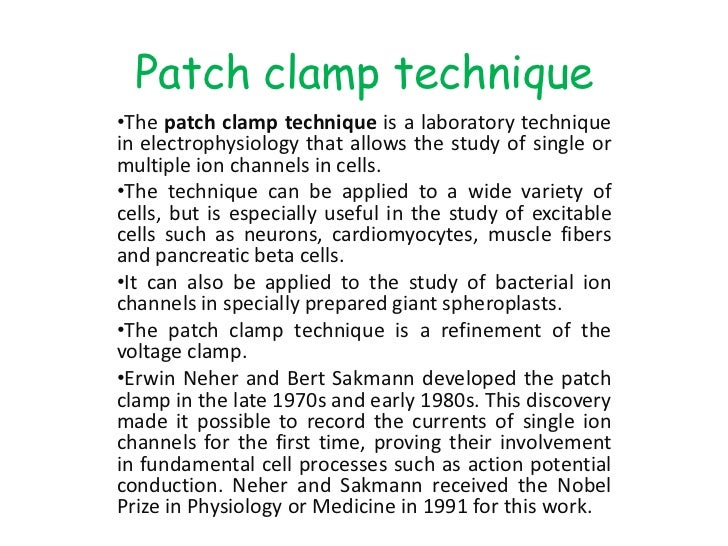 Patch clamp technique