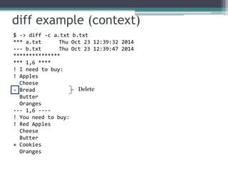 Patch Unix Patching files in unix using diff and patch commands | PPTX