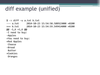 Patch Unix Patching files in unix using diff and patch commands | PPTX