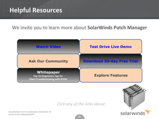 SolarWinds Patch Manager - How does it compare to SCCM Patch Management ...