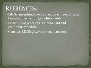 Life Sciences,fundamentals and practices-2,Pranav
kumar and usha mina,5th edition,2016.
Principles of genetics,D.Peter Snustd and
J.Simmons,7th edition
Genetics,B.D.Singh,2nd edition, 1 jan 2009.
 