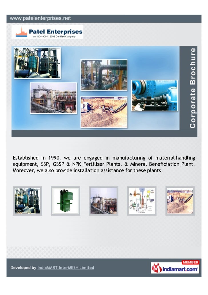 Patel Enterprises, Udaipur, NPK Fertilizer Plants