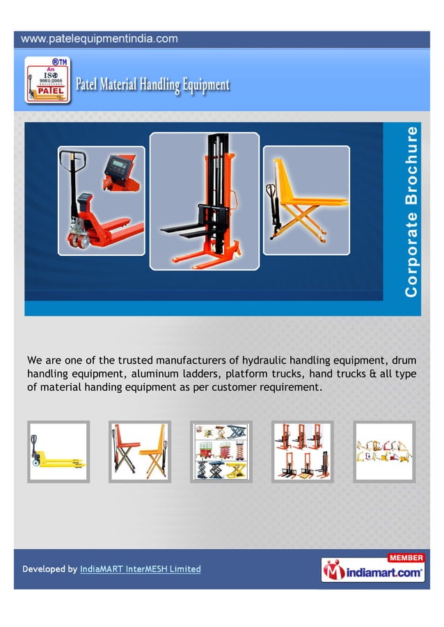 Patel Material Handling Equipment, Ahmedabad, Drum Handling Equipment PDF