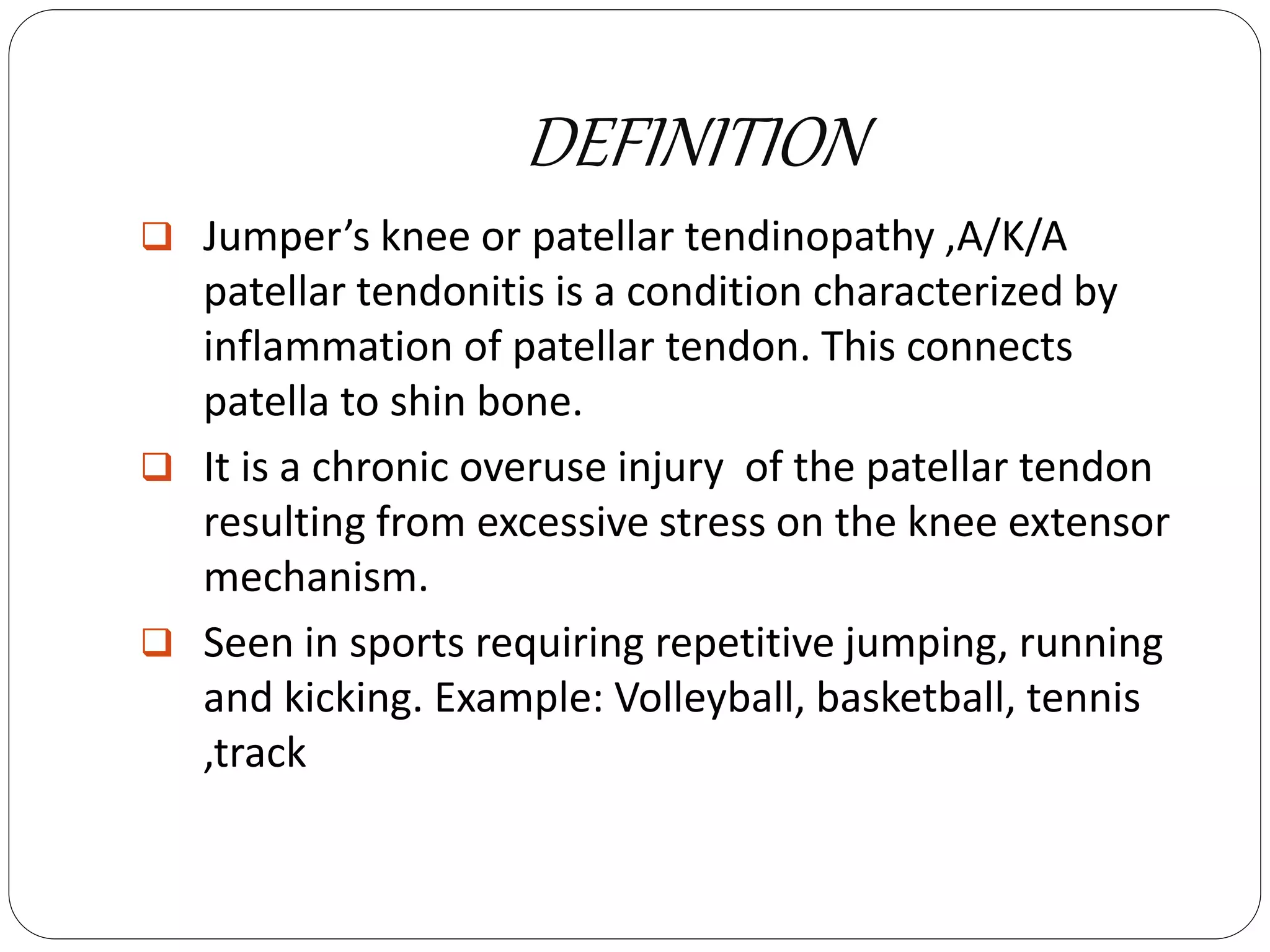Patellar tendinopathy