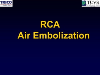 RCA
Air Embolization
 