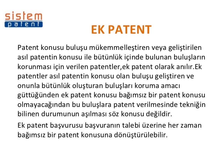 Patent nedir uzun bilgi
