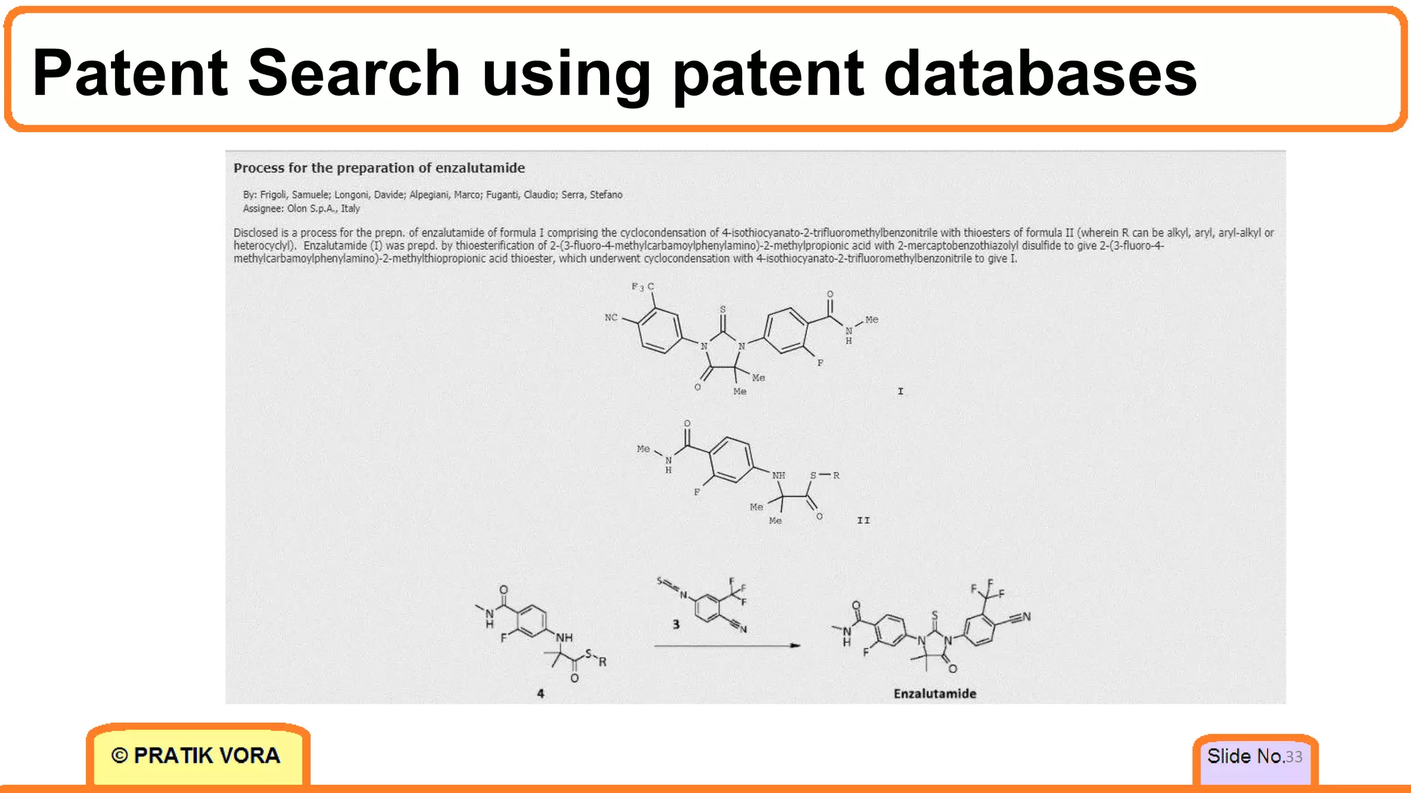 Patent Search using patent databases
33
 