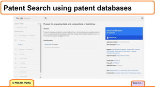 Patent Search using patent databases
11
 