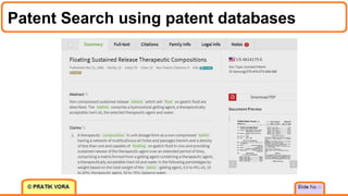 Patent Search using patent databases
16
 