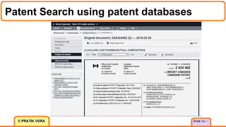 Patent Search using patent databases
22
 