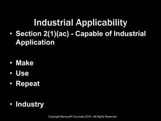 Patentability in India | PPTX