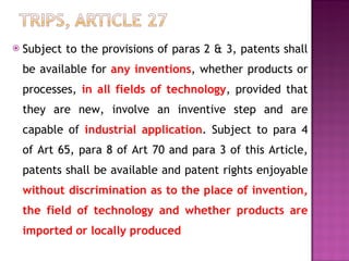 Subject Invention Patentabl subject matter | PPT