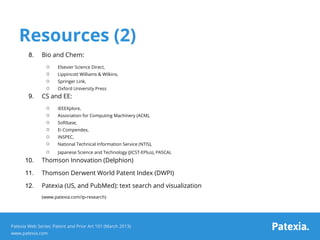 Resources (2)
        8.    Bio and Chem:
               ○ Elsevier Science Direct,
               ○ Lippincott Williams &...