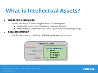What is Intellectual Assets?
●      Academic Description
        ○    Intellectual assets are the intangible assets of the...