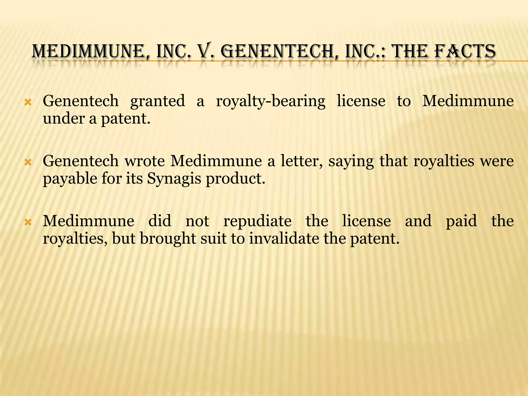 Patent/ No-challenge ClauseThe Patent/ No-challenge clause prohibits the licensee from challenging the validity of the patent.