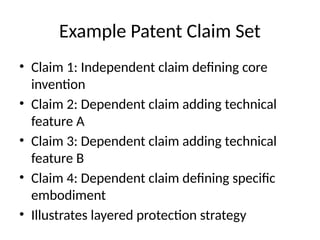 Comprehensive Guide to Patent Claim Drafting and Design Principles | PPTX