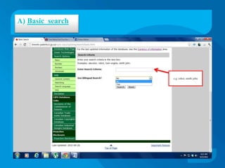 A) Basic search




                  e.g. robot, smith john
 