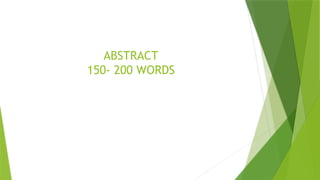 ABSTRACT
150- 200 WORDS
 