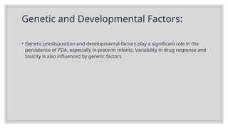 Patent ductus arteriosus [PDA], shane stanley.pptx