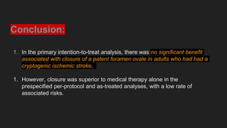 Pfo Closure Risks Patent foramen ovale management in cryptogenic stroke | PPTX
