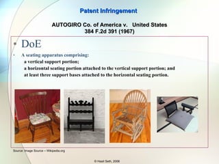 DoE Patent Infringement © Hasit Seth, 2006 AUTOGIRO Co. of America v.  United States 384 F.2d 391 (1967) Claim 