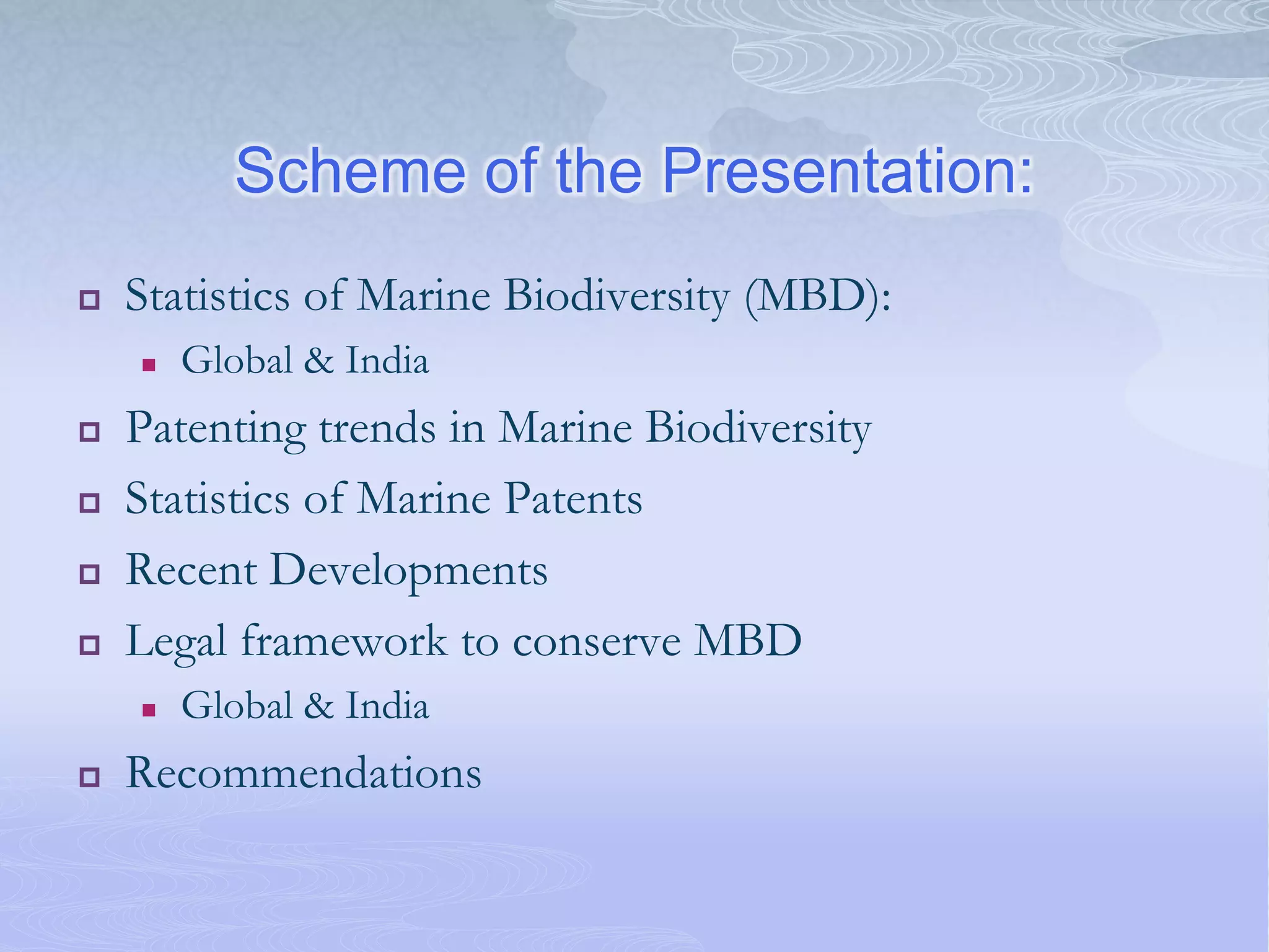 Patenting Trends in Marine Biodiversity | PPTX