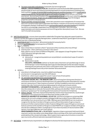 Basics of Patent Law Outline | PDF