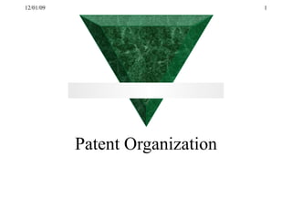 Patent Organization 12/01/09 