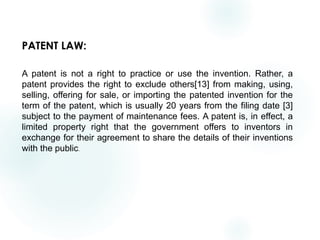 Industrial pharmacognosy technology patent processing filling | PDF - Patent Engineering Foundations Offerings Patents