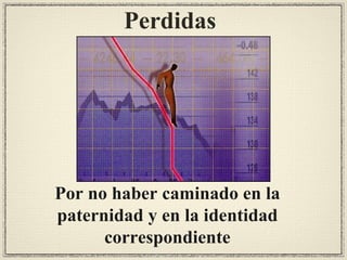 Perdidas Por no haber caminado en la paternidad y en la identidad correspondiente 