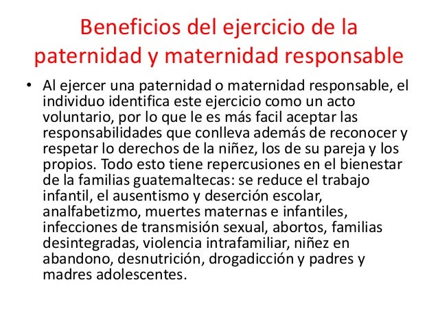 Paternidad y maternidad responsable