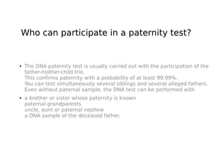 Paternity Testing Services Waco | PDF
