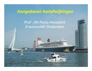 Prof JWProf JW RoosRoos--HesselinkHesselink
ErasmusMCErasmusMC RotterdamRotterdam
Aangeboren hartafwijkingenAangeboren hartafwijkingen
 