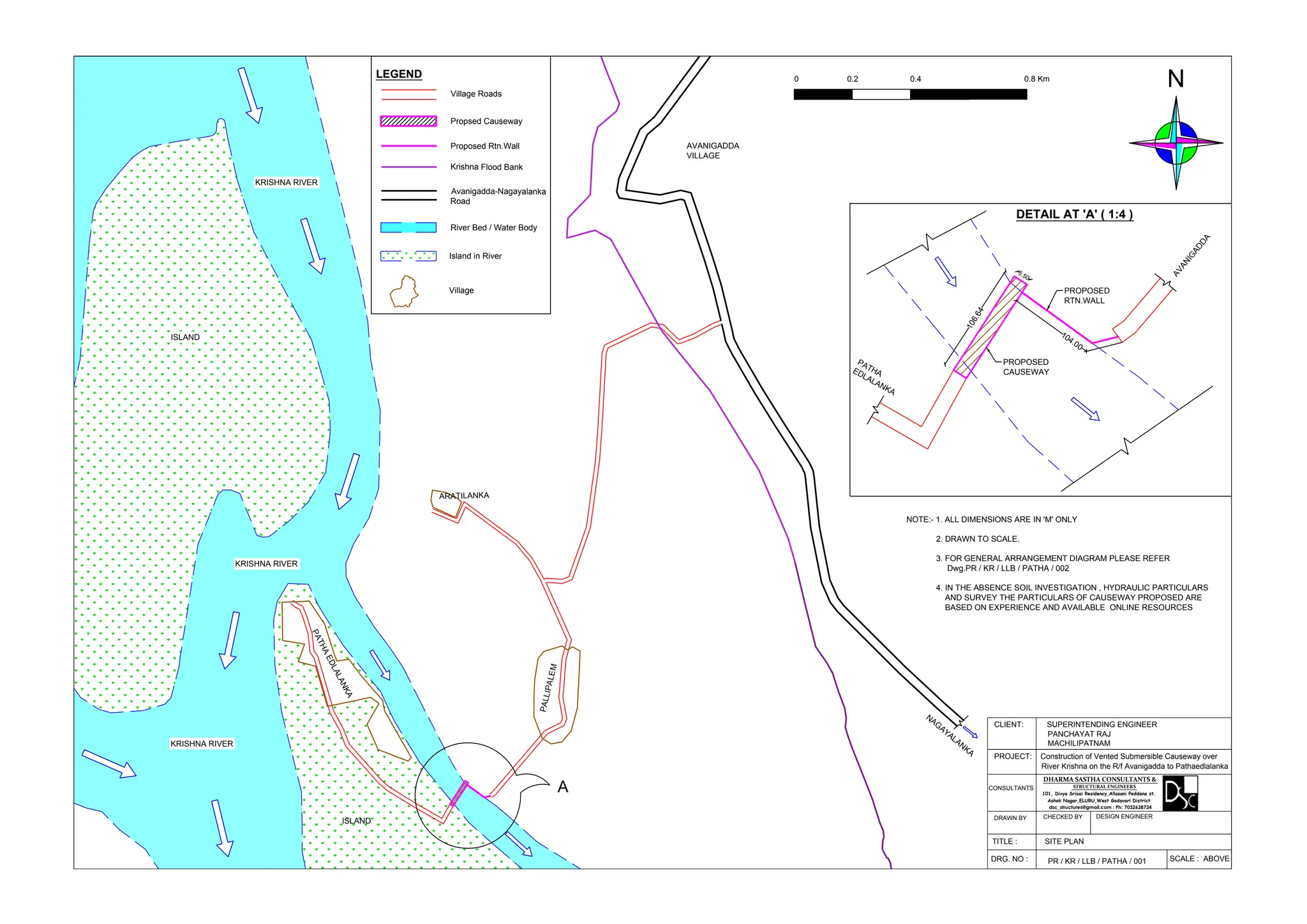 Site plan of proposed LOW level causeway at Pathaedlalanka in ...
