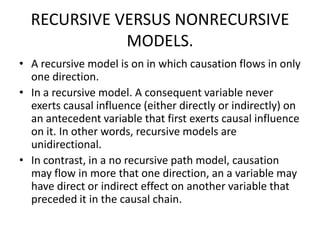 No Recursion Path analysis with manifest variables | PPTX