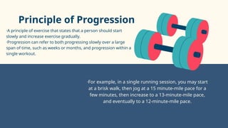 Progression Principle Example Chart PATH FIT 1 principles of training and exercise | PPTX