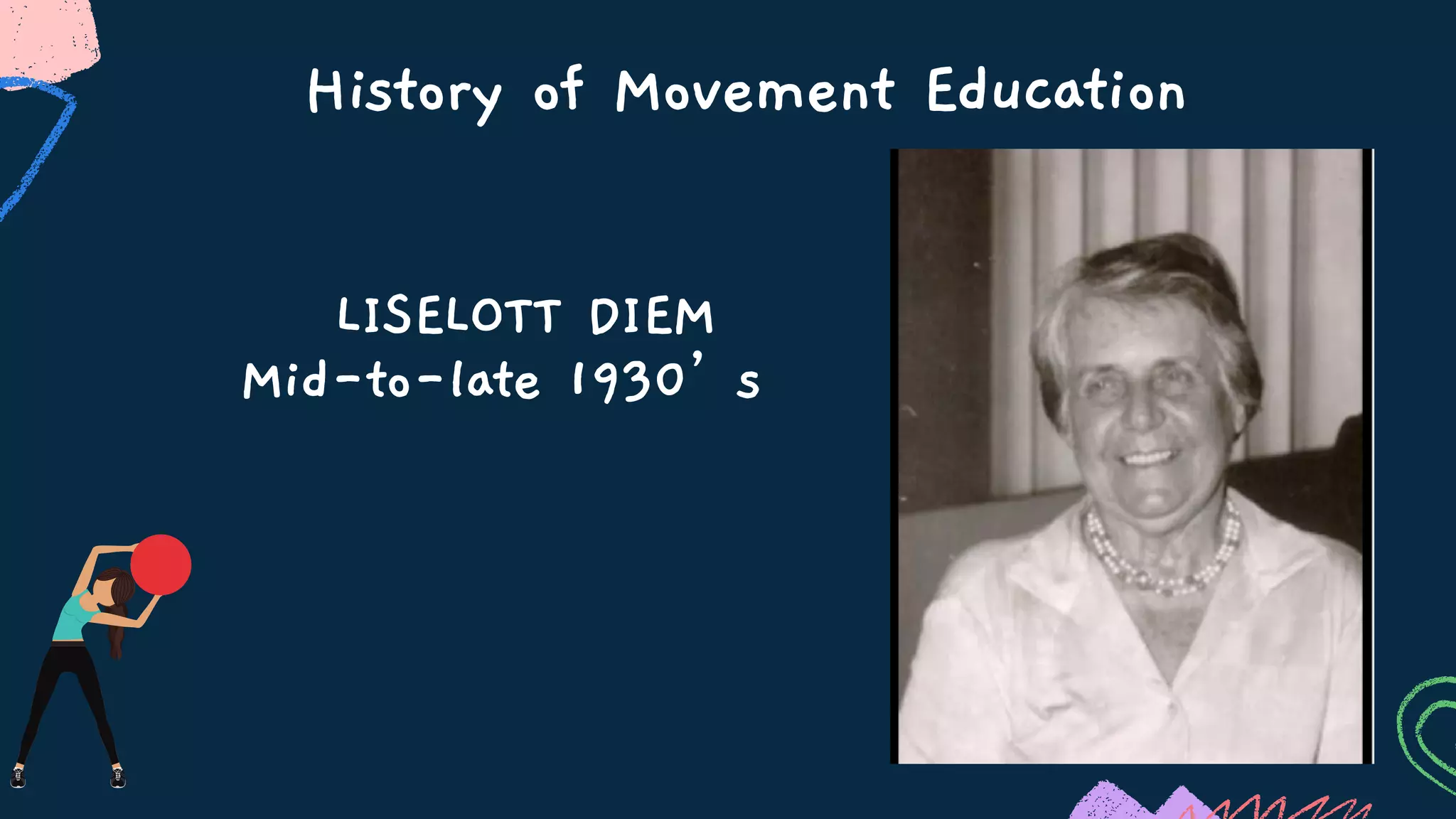 LISELOTT DIEM
Mid-to-late 1930’s
History of Movement Education
 