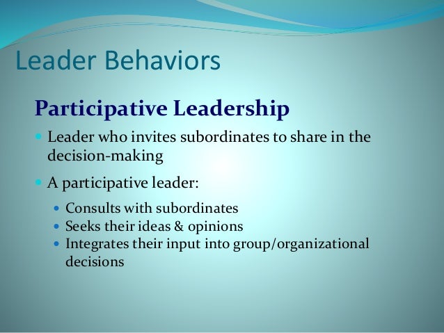 path goal theory participative leadership