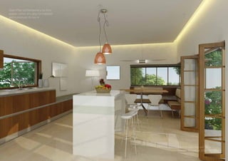 Kitchen Opening out to
Garden Alcove of 2000 Sft Villa
Open Plan contemporary no-fuss
spaces which are easy to maintain
and a pleasure to live in.
 