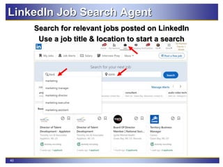 40
Search for relevant jobs posted on LinkedIn
Use a job title & location to start a search
LinkedIn Job Search Agent
 