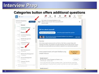 75
Categories button offers additional questions
Interview Prep
 