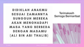Terimakasih
Semoga Bermanfaat
3 / 1 / 2 0 XX SAMPL E F O O T ER T EXT 3 3
 