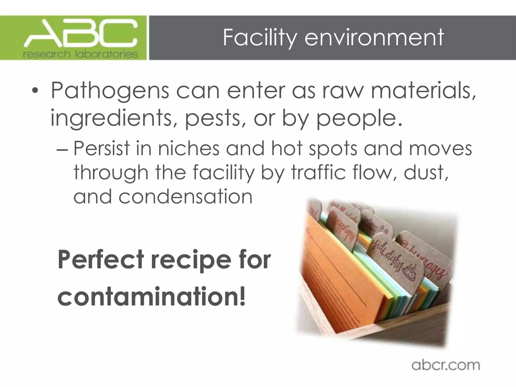 How to establish a pathogen environmental monitoring program | PPTX