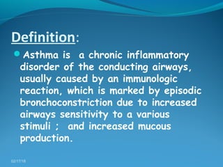 Pathogenesis of bronchial asthma | PPT