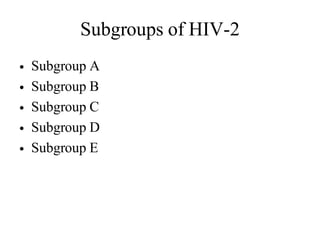 HIV INFECTION/AIDS - introduction, types | PDF