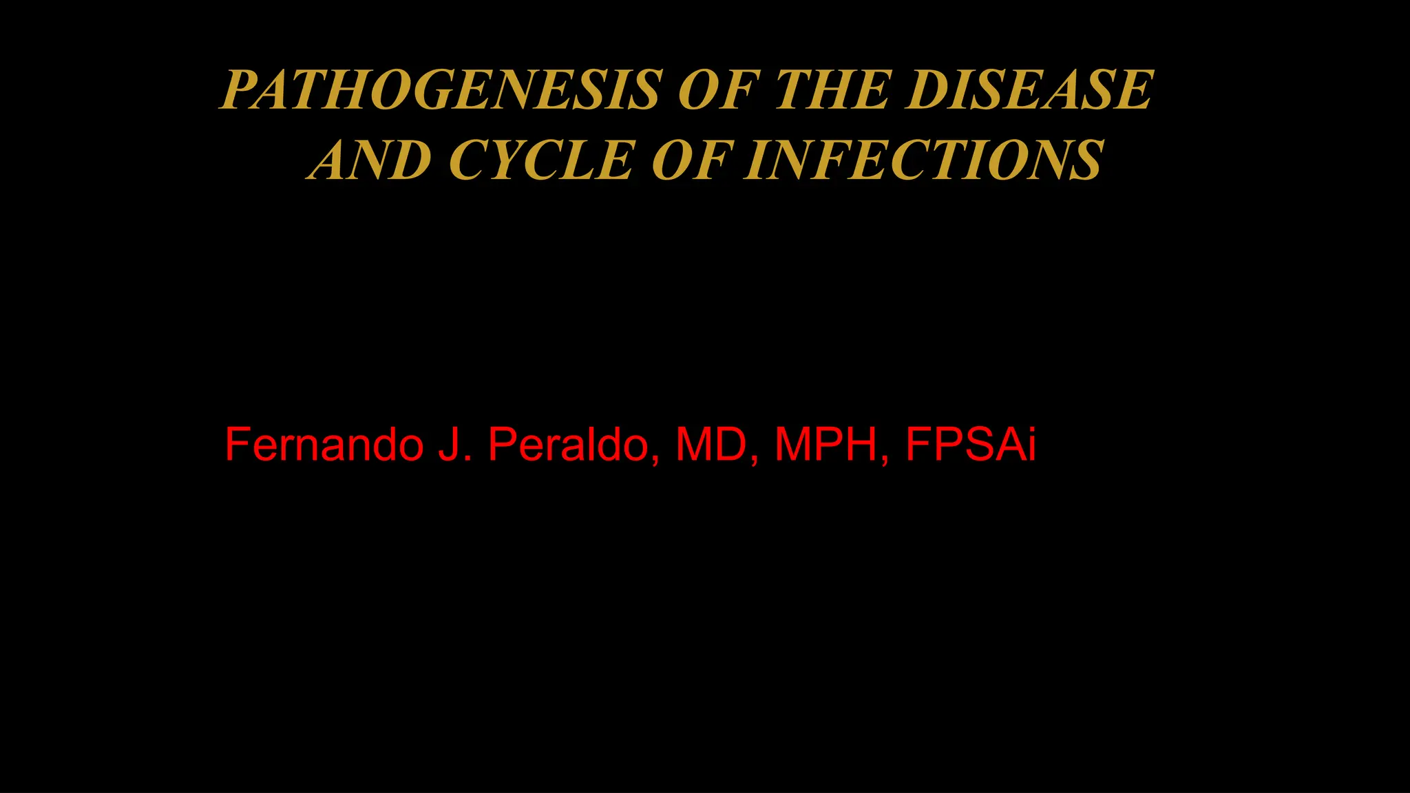 Pathogenesis of Infectious Diseases, Cycle of Infections.pptx