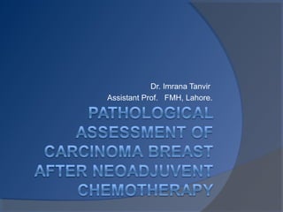 Dr. Imrana Tanvir
Assistant Prof. FMH, Lahore.
 